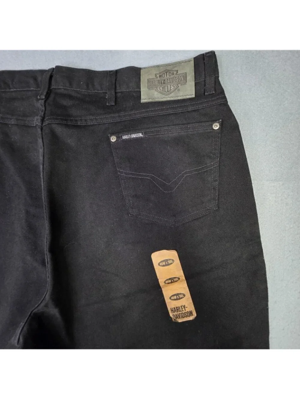 Vintage Harley Davidson Jeans Mens 46x36 Actual 44 Black Relaxed USA Biker NEW